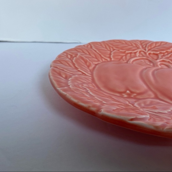 Pumpkin Plate Dish Ceramic 8.5” Fall Autumn leaves Cookies Dessert cheese EIC - Picture 13 of 13